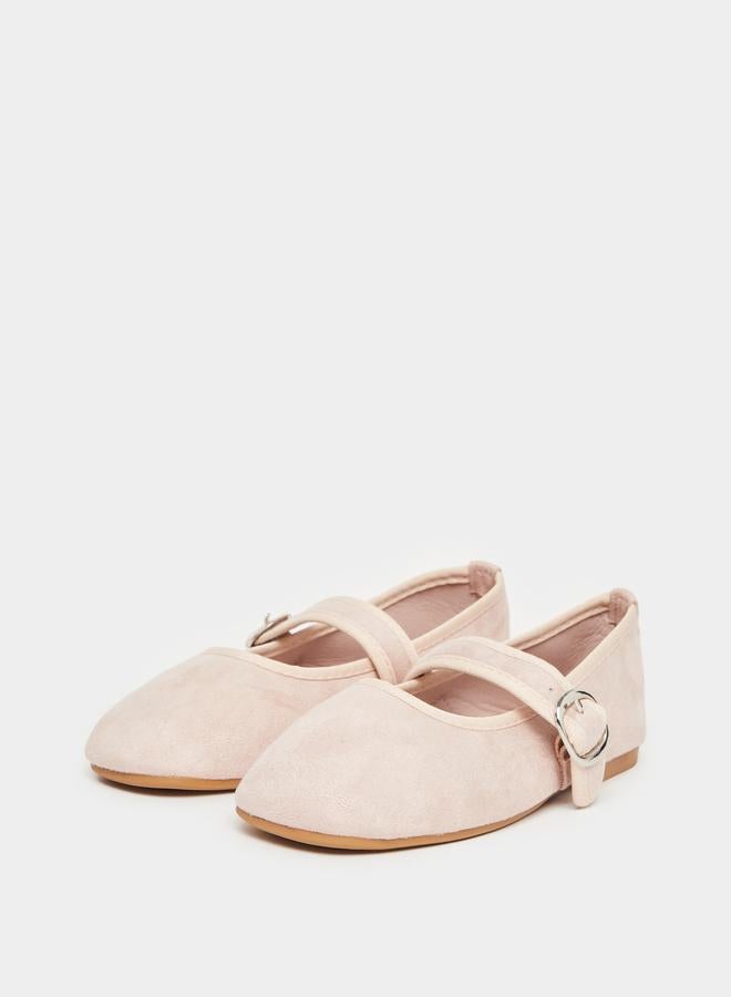 Styli Girls Beige Buckle Ballerinas - Image 2